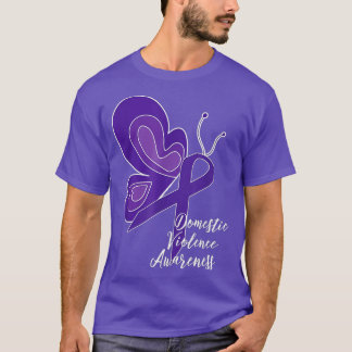 DOMESTIC VIOLENCE AWARENESS ABUSE PURPLE RIBBON BU T-Shirt