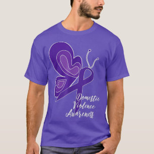 DOMESTIC VIOLENCE AWARENESS ABUSE PURPLE RIBBON BU T-Shirt