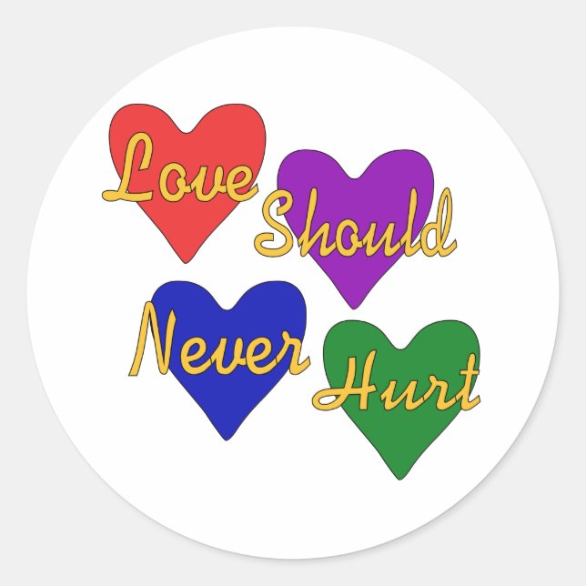 Domestic Violence Awareness Classic Round Sticker (Front)