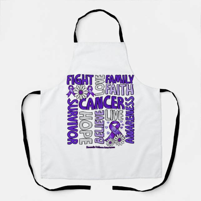 Domestic Violence Awareness - Fight love survivor  Apron (Front)
