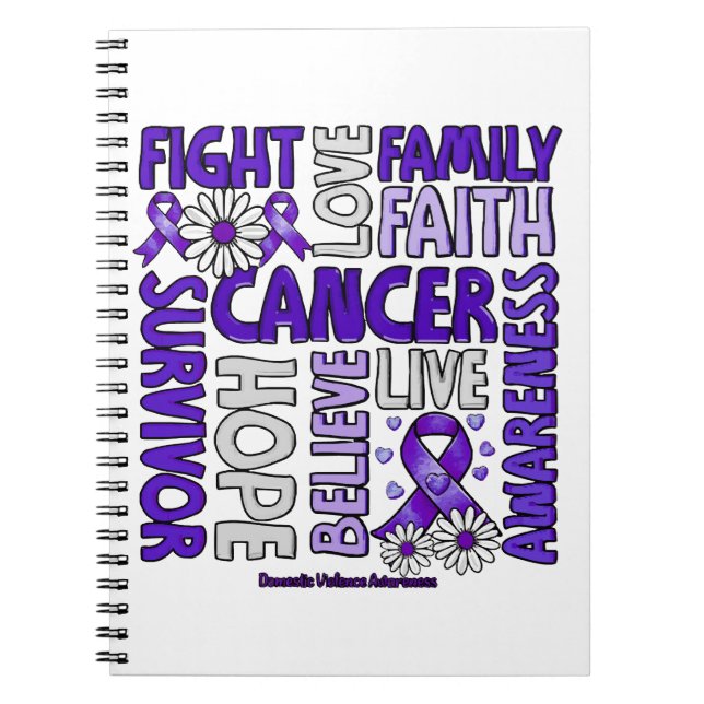 Domestic Violence Awareness - Fight love survivor  Notebook (Front)