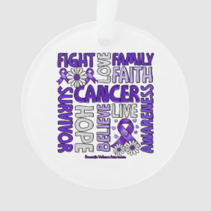 Domestic Violence Awareness - Fight love survivor Ornament