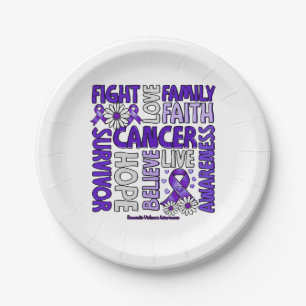 Domestic Violence Awareness - Fight love survivor Paper Plate