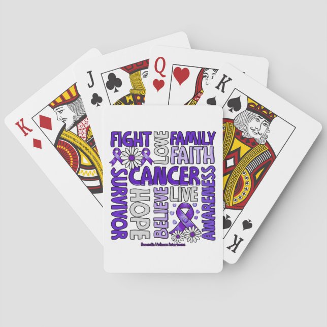 Domestic Violence Awareness - Fight love survivor  Playing Cards (Back)