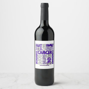 Domestic Violence Awareness - Fight love survivor  Wine Label