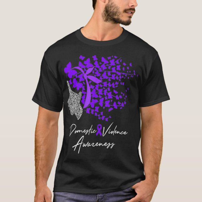 Domestic Violence Awareness Gifts Purple T-Shirt (Front)
