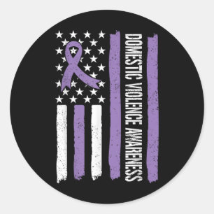 Domestic Violence Awareness Month  Classic Round Sticker