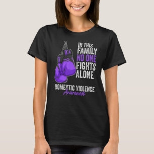 Domestic Violence Awareness Month Gloves Purple Ri T-Shirt