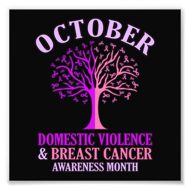 Domestic Violence Awareness Month October Support Photo Print (Front)