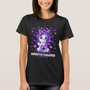 Domestic Violence Awareness Month Purple Ribbon Un T-Shirt