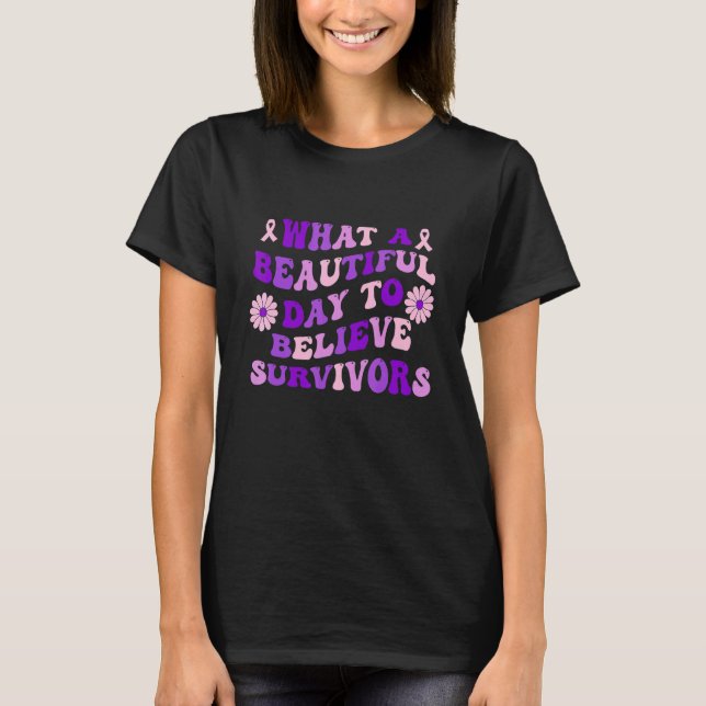 Domestic Violence Awareness month Purple T-Shirt (Front)