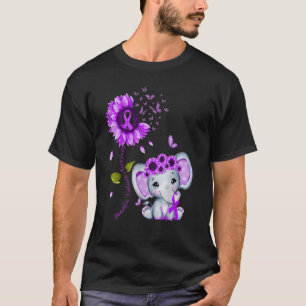 Domestic Violence Awareness Purple Hippie Sunflowe T-Shirt