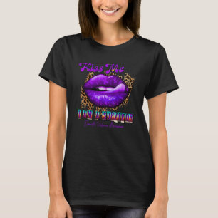 Domestic Violence Awareness Ribbon Kiss Me I am A  T-Shirt