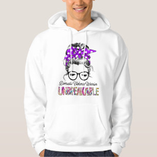 Domestic Violence Awareness Ribbon Support Gifts Hoodie