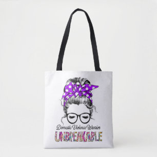 Domestic Violence Awareness Ribbon Support Gifts Tote Bag