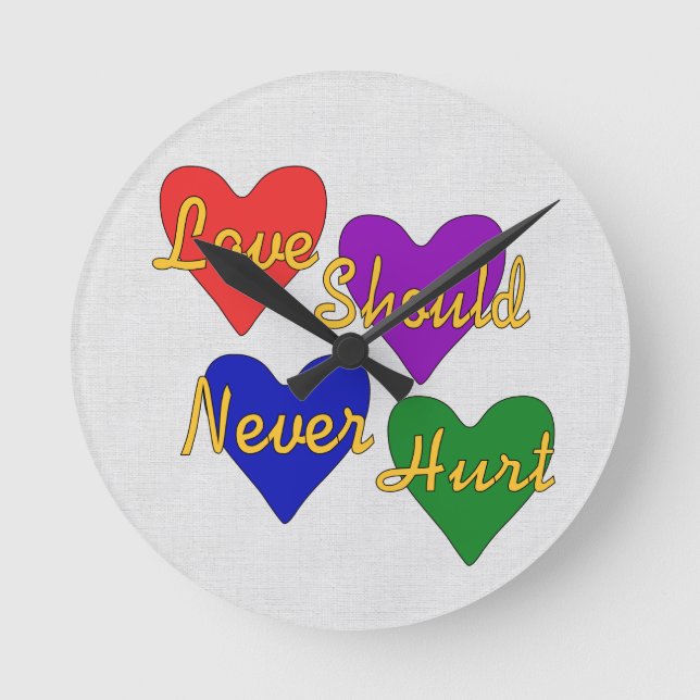 Domestic Violence Awareness Round Clock (Front)
