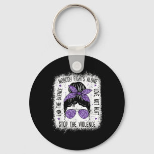 Domestic Violence Awareness Stop End Domestic Viol Key Ring