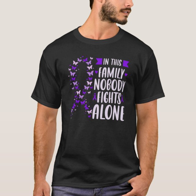 Domestic Violence Awareness Support ribbon butterf T-Shirt (Front)