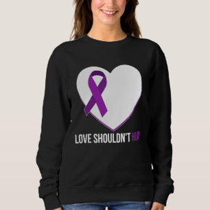 Domestic Violence Awareness Survivor  Heart Sweatshirt