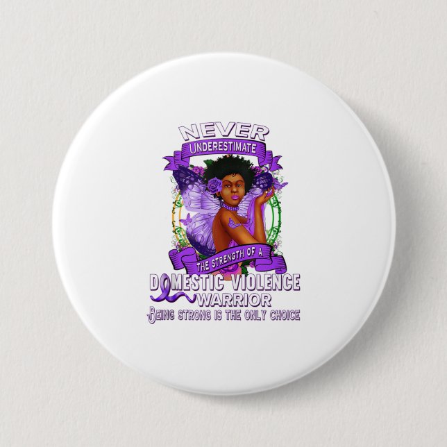 Domestic Violence Awareness Survivor Stop 7.5 Cm Round Badge (Front)
