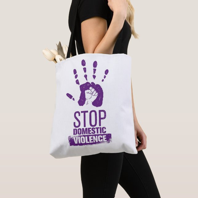 Domestic Violence Awareness Tote Bag (Close Up)