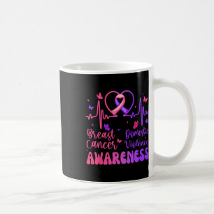 Domestic Violence Breast Cancer Awareness Month He Coffee Mug