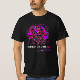 Domestic Violence Breast Cancer Awareness Month Ri T-Shirt