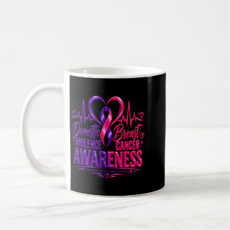Domestic Violence Breast Cancer Awareness Ribbon Coffee Mug