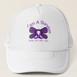 Domestic Violence Butterfly I Am A Survivor Trucker Hat