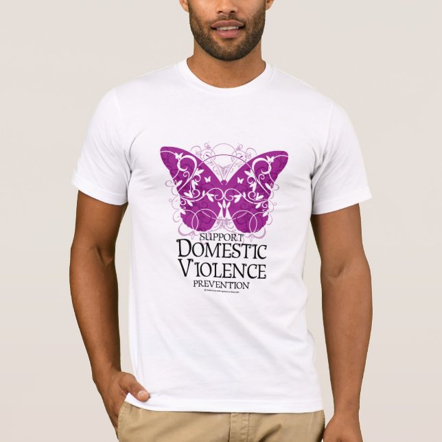 Domestic Violence Butterfly T-Shirt (Front)