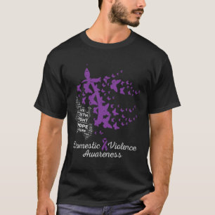 Domestic Violence Faith Fight Hope Awareness Girl T-Shirt