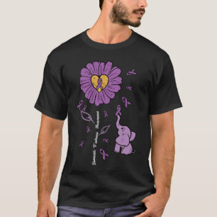 Domestic Violence Sunflower Elephant Awareness Ki T-Shirt