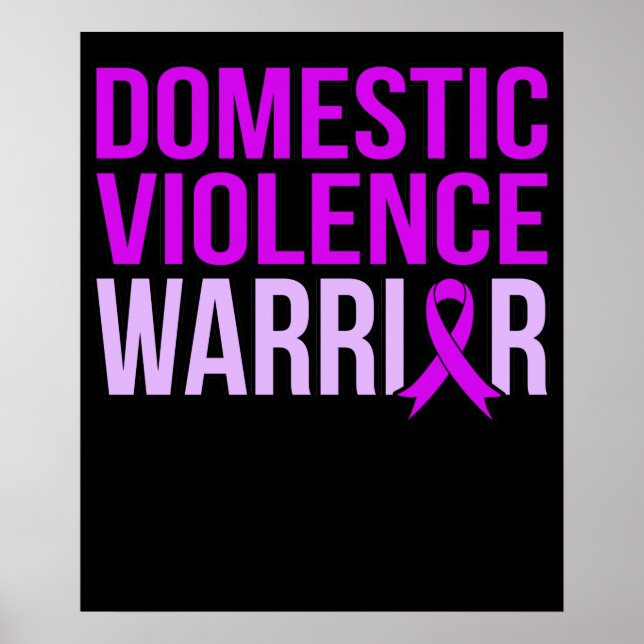 Domestic Violence Warrior Support Awareness Month Poster (Front)