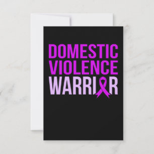 Domestic Violence Warrior Support Awareness Month RSVP Card