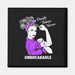Domestic Violence Warrior Unbreakable Awareness Gi Magnet