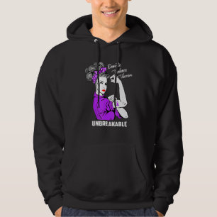 Domestic Violence Warrior Unbreakable  Awareness Hoodie