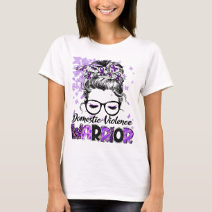 Domestic Violence Warrior Women Girl Survivor T-Shirt