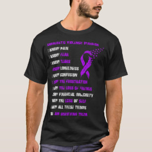 Domestic Violence Worrior With A Ribbon Domestic V T-Shirt
