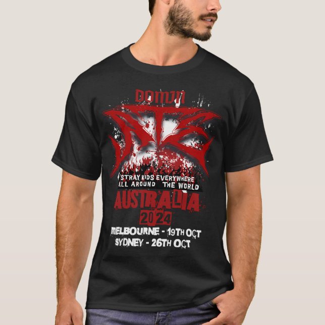 Domin-Ate Tour Australia 2024 Dark T-Shirt (Front)