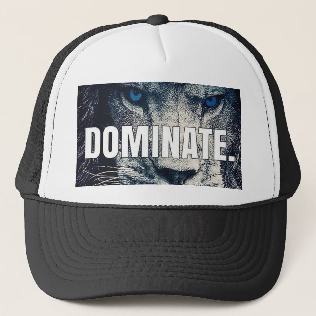 Dominate - Lion Motivational Trucker Hat (Front)