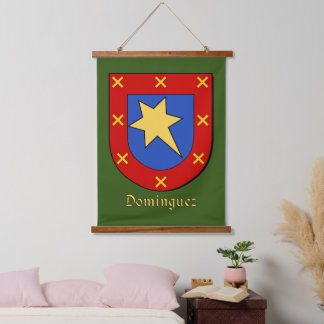 Dominguez Ancestral Heraldic Shield  Hanging Tapestry