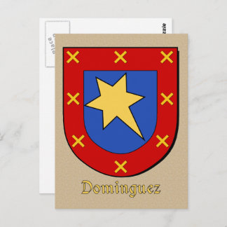 Dominguez Ancestral Heraldic Shield Postcard