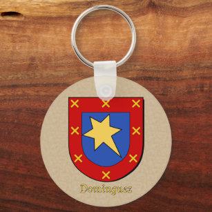 Dominguez Heraldic Shield Keychain