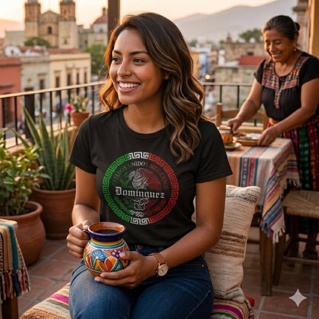 Domínguez Last Name T-shirt (Domínguez Last Name México emblem shirt)