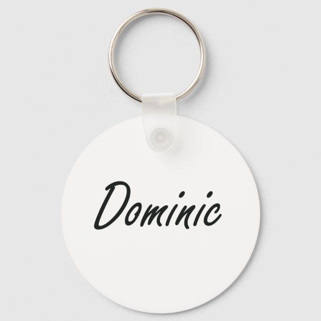 Dominic Artistic Name Design Key Ring (Front)