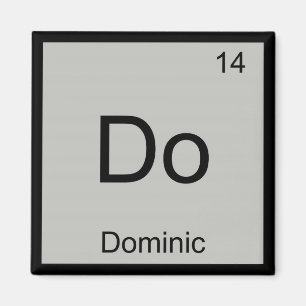 Dominic Name Chemistry Element Periodic Table Magnet
