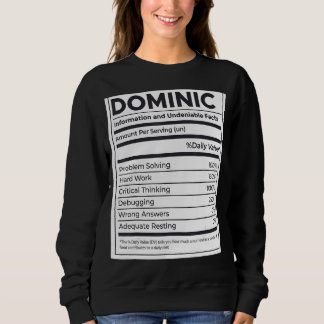 Dominic Nutrition Information Problem Solving Hard Sweatshirt