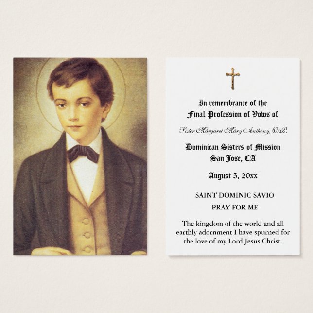 DOMINIC SAVIO (Front & Back)