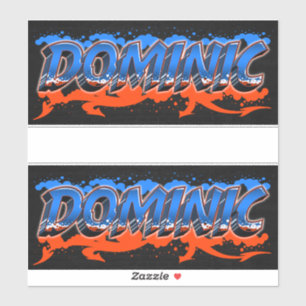 Dominic Vorname Name Graffiti Aufkleber Sticker