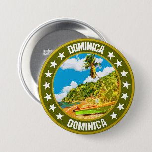 Dominica 7.5 cm round badge